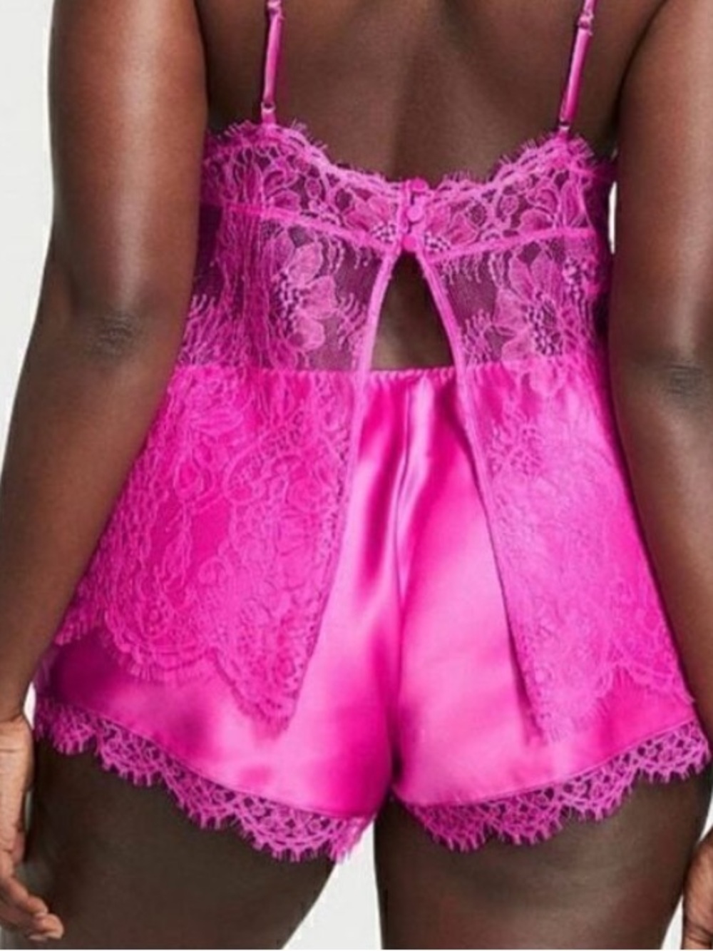 Victoria’s Secret Very Fuchsia Satin Sleep Shorts Size Large New